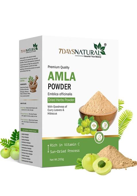 7Daysnatural Natural Herbal Amla Powder For Face Hair 200 G