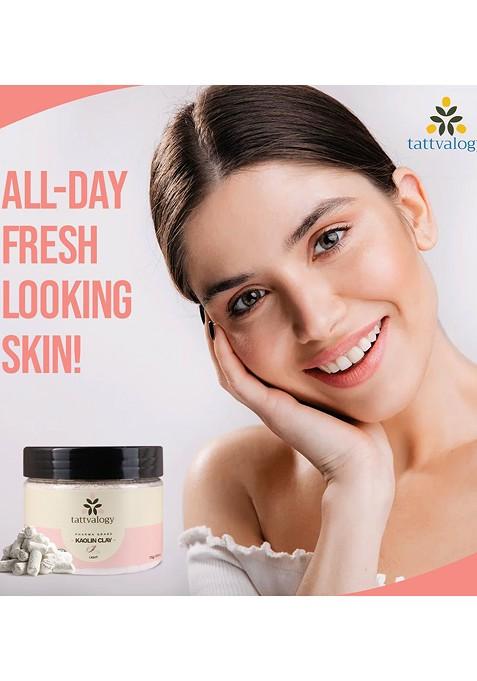 Tattvalogy Vegan Pure Natural Pharma Grade Kaolin Clay Light Face Mask 175 G