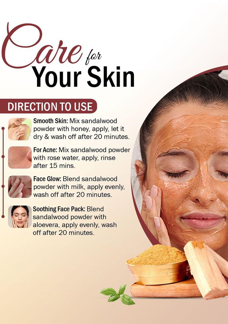 7Daysnatural Natural Sandalwood Herbal Powder For Face Hair 200 G