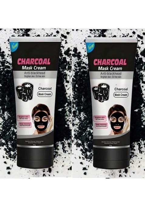 Elecsera Set Of 2 Charcoal Anti Blackhead Peel Off Mask Cream 130 Ml Each