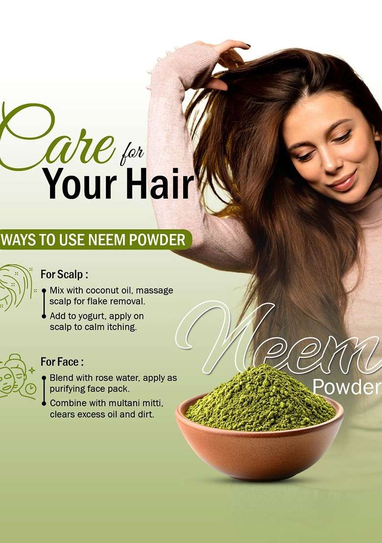 7Daysnatural Natural Neem Herbal Powder Mask For Skin Hair 200 G - Indya