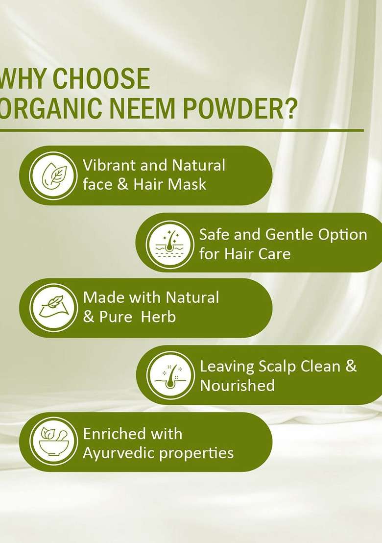 7Daysnatural Natural Neem Herbal Powder Mask For Skin Hair 200 G - Indya