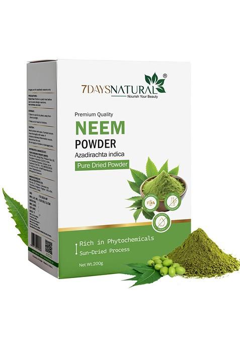 7Daysnatural Natural Neem Herbal Powder Mask For Skin Hair 200 G