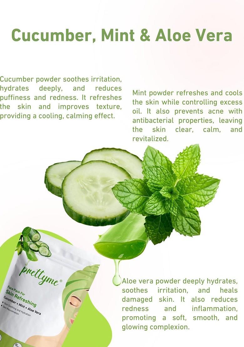 Prettyme Set Of 2 Refreshing Detan Powder Face Mask 80 G Each