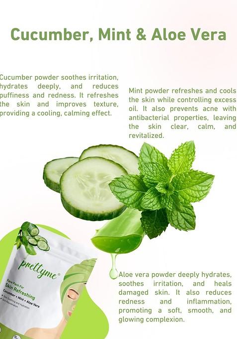 Prettyme Set Of 2 Refreshing Detan Powder Face Mask 80 G Each