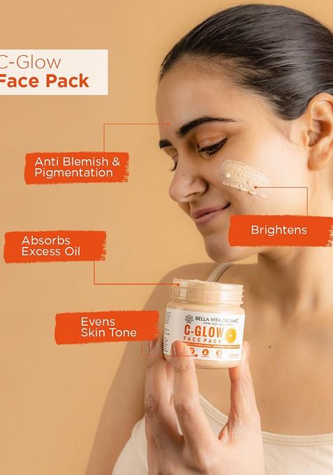 Bella Vita Organic Vitamin C Glow Face Pack For Skin Brightening Hydration 100 G