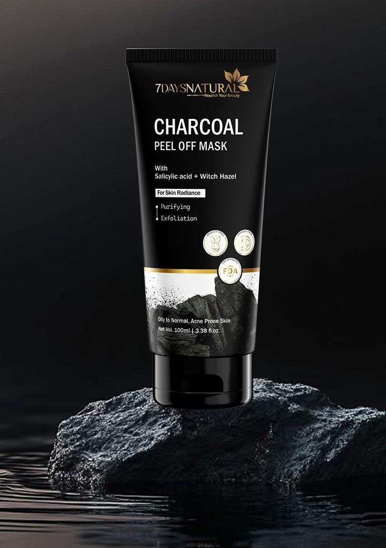 7Daysnatural Black Charcoal Peel Off Mask For Face 100Ml