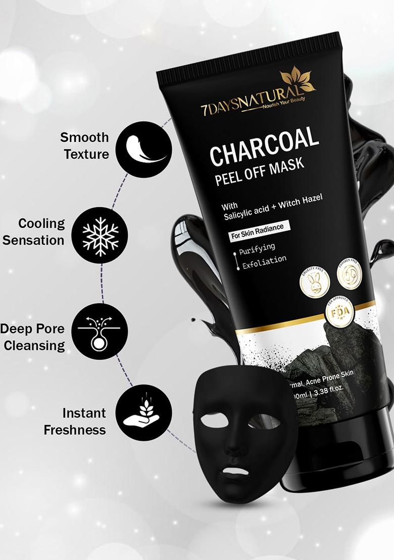 7Daysnatural Black Charcoal Peel Off Mask For Face 100Ml
