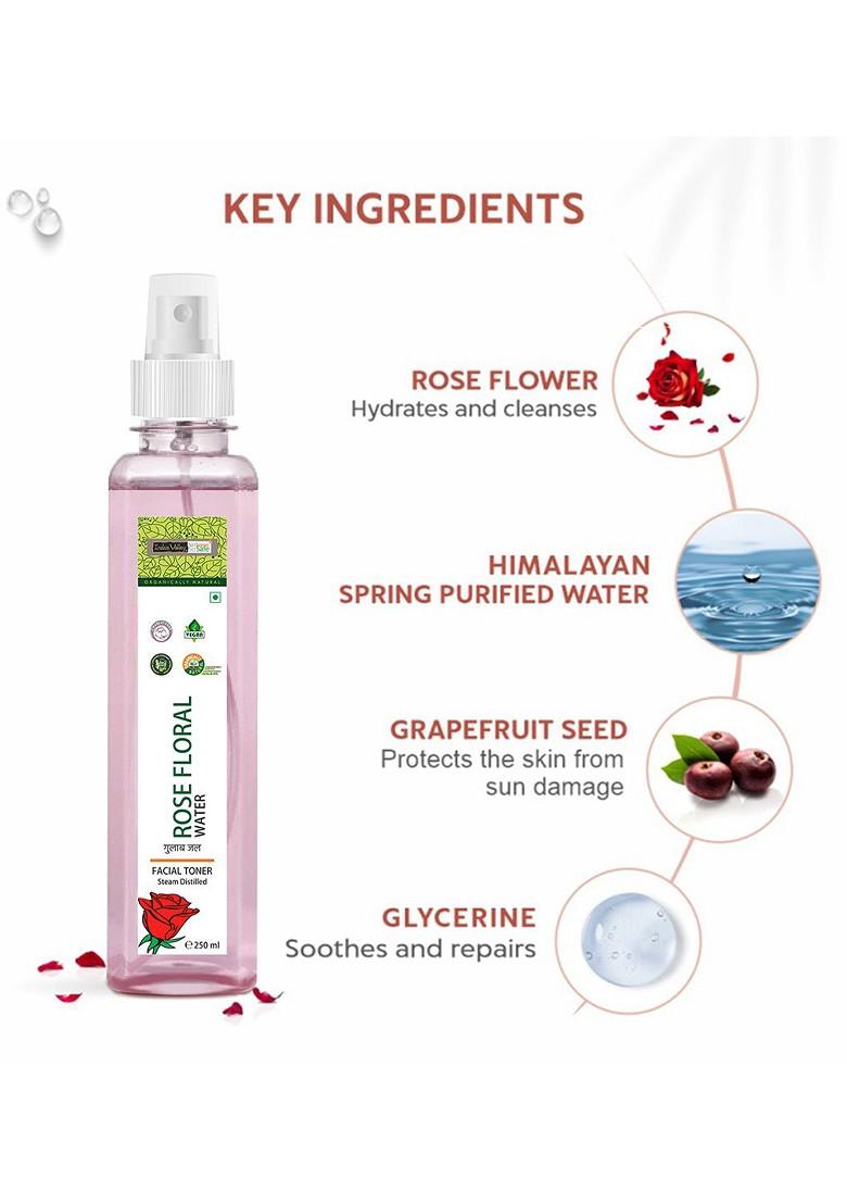 Indus Valley Organic Ayurveda Fresh Rose Water Facial Toner 250Ml