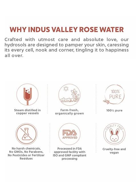 Indus Valley Organic Ayurveda Fresh Rose Water Facial Toner 250Ml