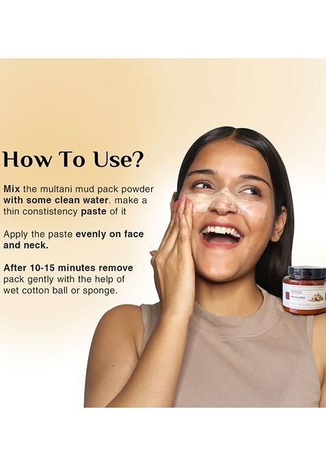 Richfeel Set Of 2 Multani Mitti Clarifying Mud Pack For Acne Prone Skin 100G Each
