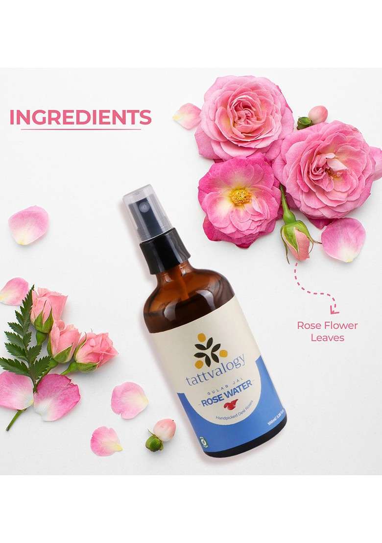 Tattvalogy White Pure Natural Rose Water Made From Desi Roses 100Ml - Indya