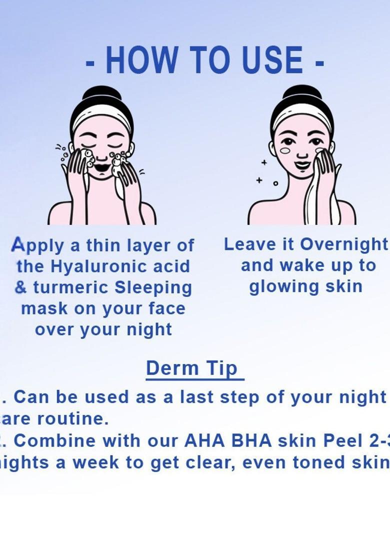 Volamena Hyaluronic Acid Turmeric Sleeping Mask For Hydration Repairing Dull Skin 50Ml