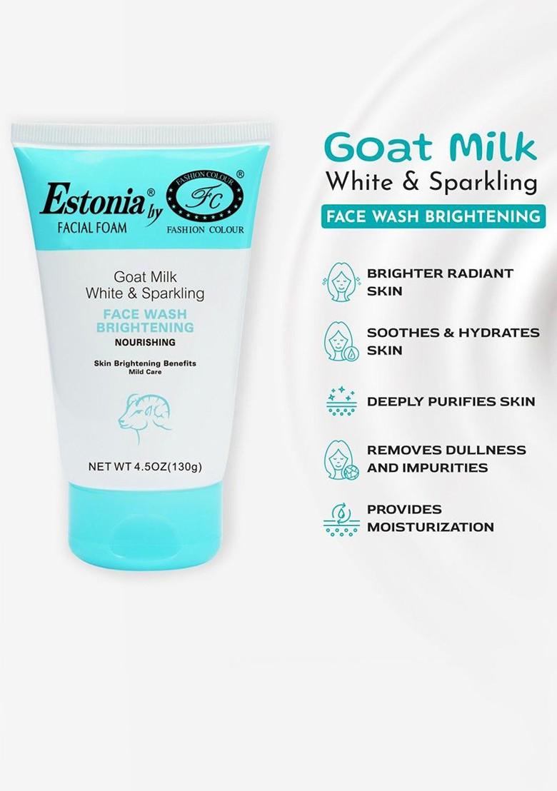 Fashion Colour Estonia Goat Milk Face Wash For Skin Brightening Nourishing 130 Gm