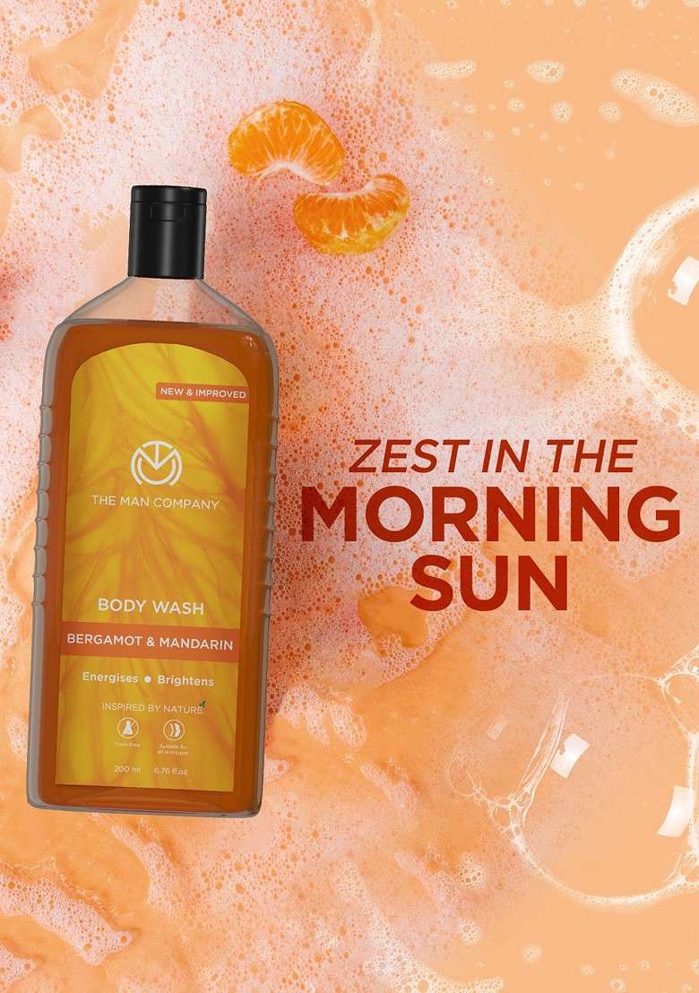 The Man Company Bergamot Mandarin Body Wash 200Ml - Indya