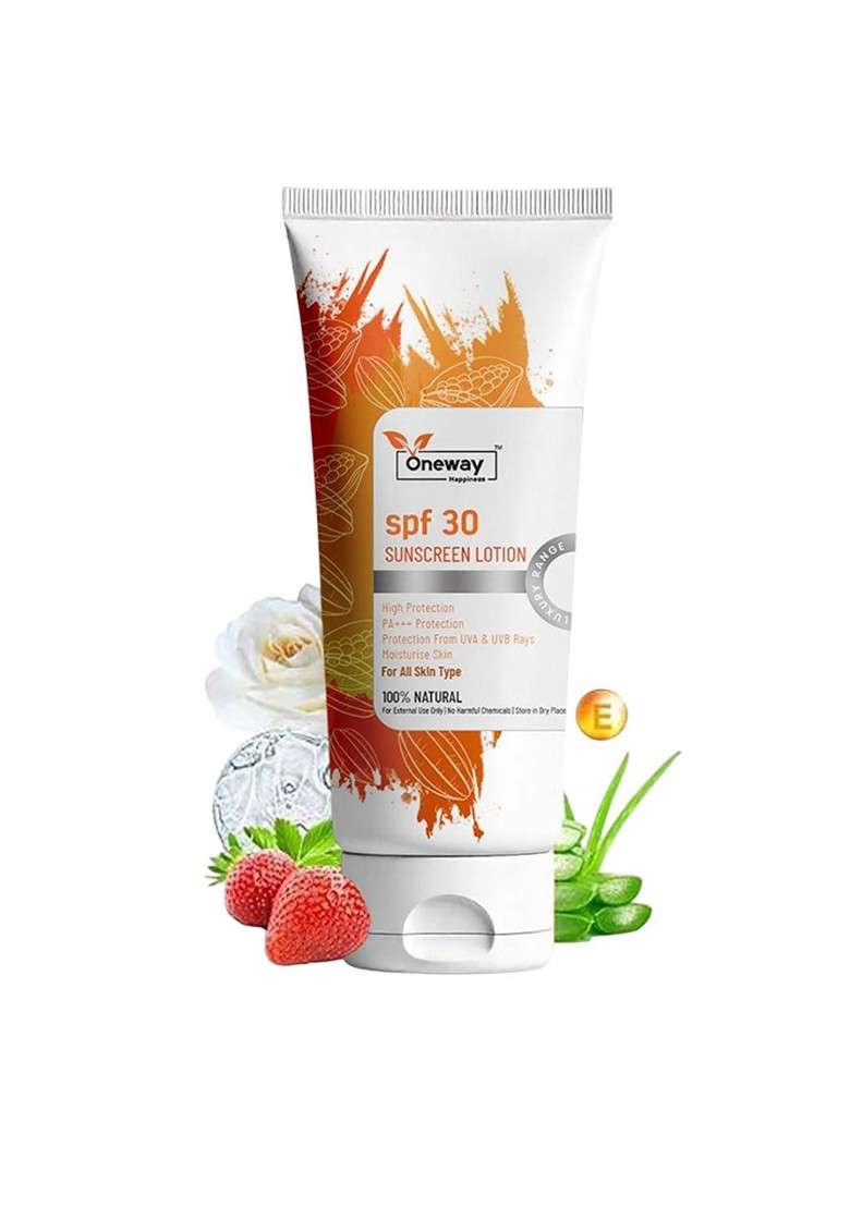 Oneway Happiness Spf 30 Sunscreen Lotion With Vitamin C E 100 Ml - Indya