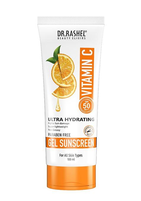 Dr Rashel Ultra Hydrating Vitamin C Gel Sunscreen Spf 50 Pa For Face Body 100Ml