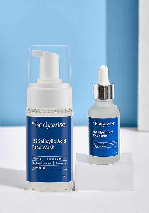 Be Bodywise Women Foaming Face Wash Niacinamide Serum Acne Marks Reduction Kit