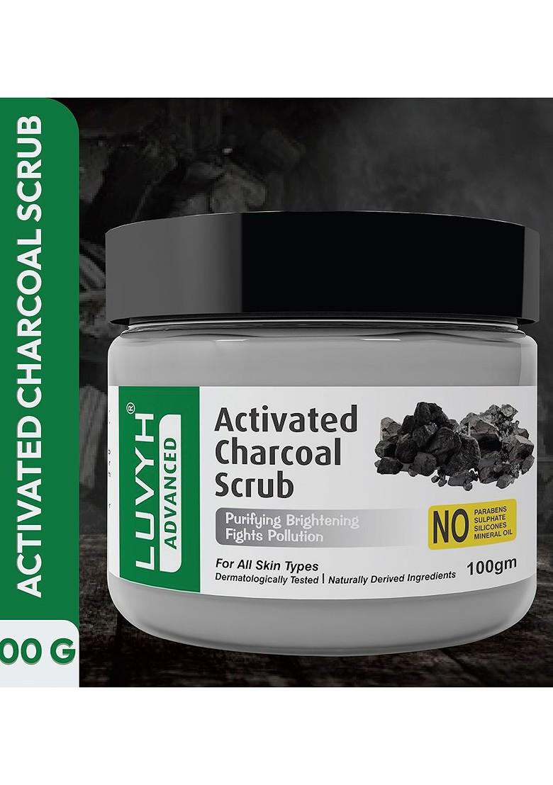 Luvyh Advanced Activated Charcoal Scrub For All Skin Types 100 G