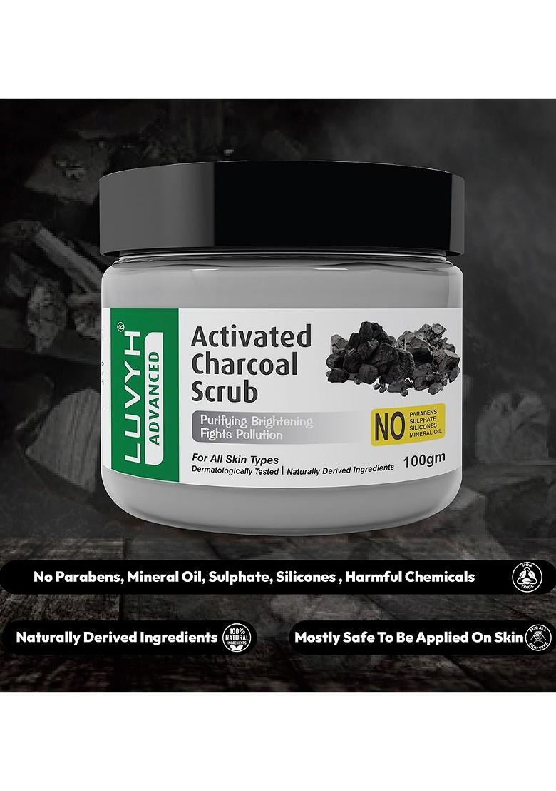 Luvyh Advanced Activated Charcoal Scrub For All Skin Types 100 G