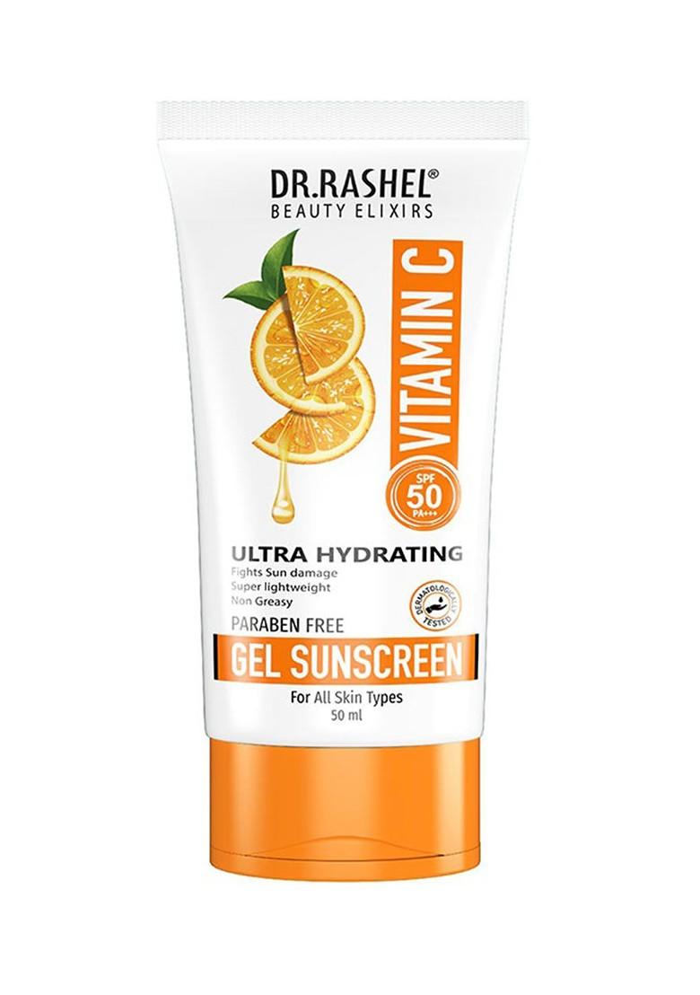 Dr Rashel Ultra Hydrating Vitamin C Spf 50 Pa Face Body Gel Sunscreen Ml
