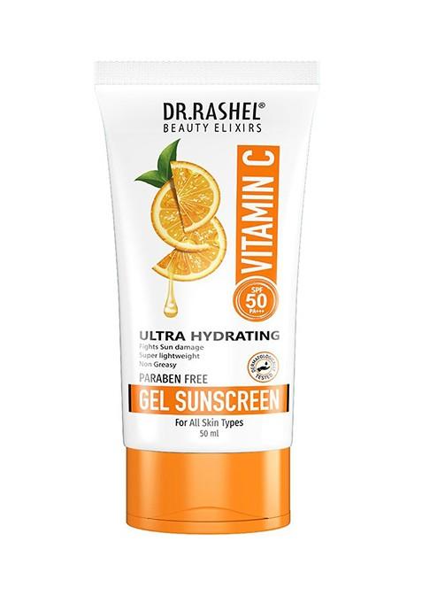 Dr Rashel Ultra Hydrating Vitamin C Spf 50 Pa Face Body Gel Sunscreen Ml