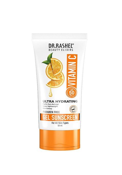 Dr Rashel Ultra Hydrating Vitamin C Spf 50 Pa Face Body Gel Sunscreen Ml
