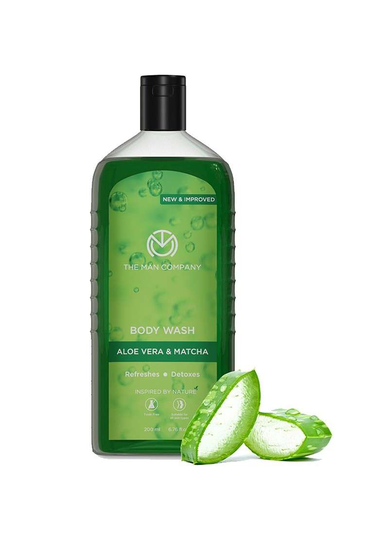 The Man Company Aloe Vera Matcha Body Wash 200Ml - Indya