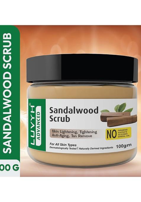 Luvyh Advanced Sandalwood Scrub For Anti Aging Tan Removal 100 G