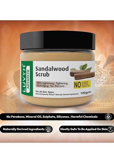 Luvyh Advanced Sandalwood Scrub For Anti Aging Tan Removal 100 G