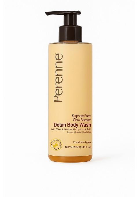 Perenne Sulphate Free Glow Booster Detan Body Wash With 5 Aha Niacinamide 250Ml