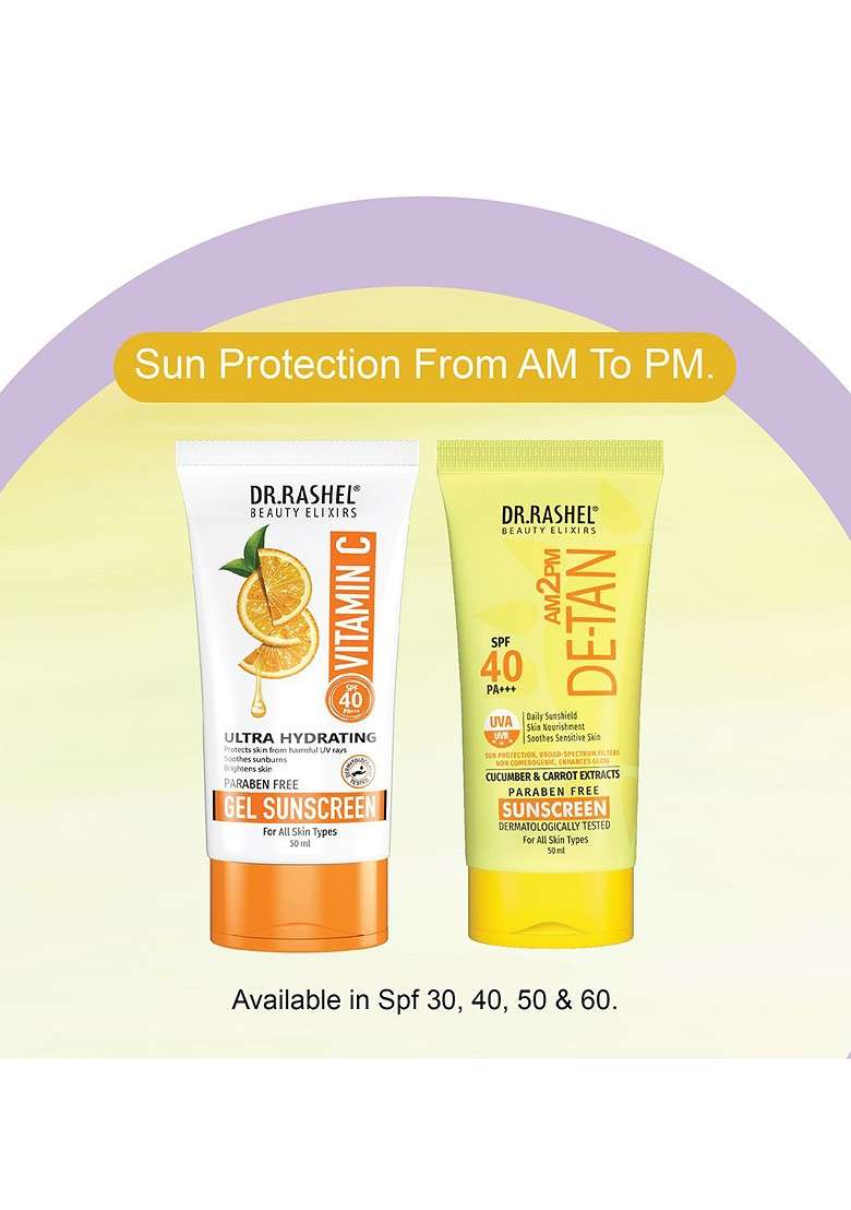 Dr Rashel De Tan Sunscreen Spf 40 Pa With Cucumberfor Face Body 50 Ml - Indya