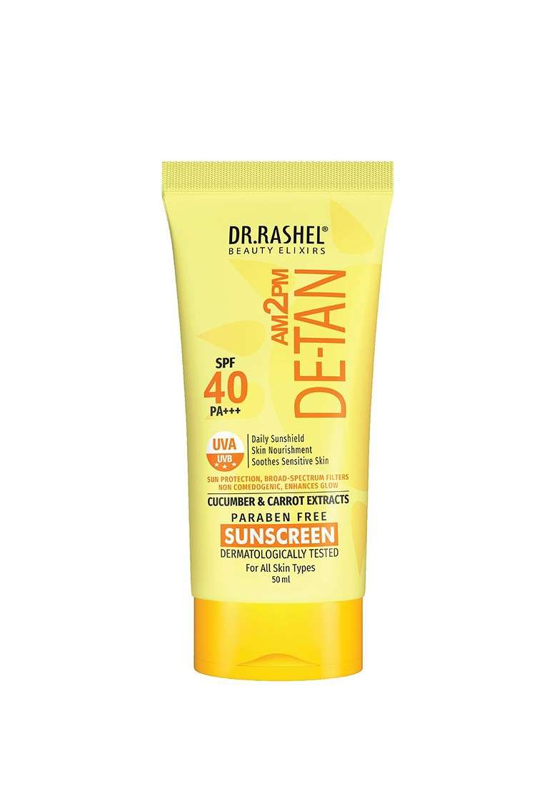 Dr Rashel De Tan Sunscreen Spf 40 Pa With Cucumberfor Face Body 50 Ml - Indya