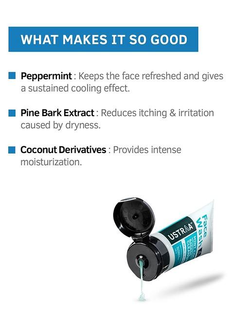 Ustraa Men Mint Cool Dry Skin Face Wash 100G
