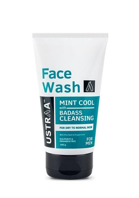 Ustraa Men Mint Cool Dry Skin Face Wash 100G
