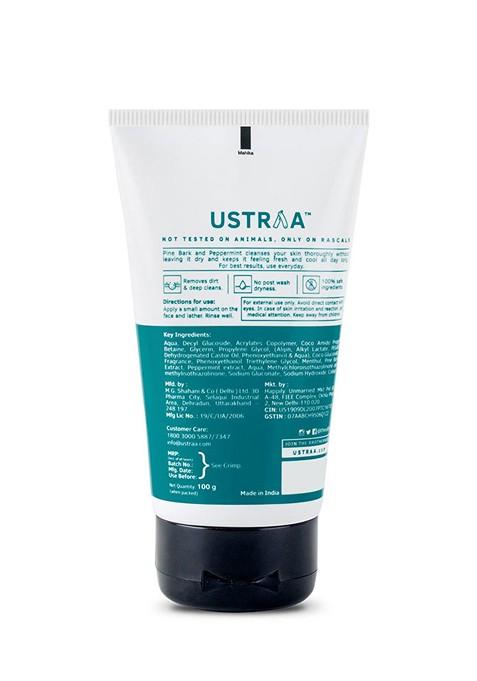 Ustraa Men Mint Cool Dry Skin Face Wash 100G