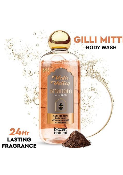 Vedic Valley Snanam Gilli Mitti Antimicrobial Body Wash With Nano Silver Camphor 300Ml
