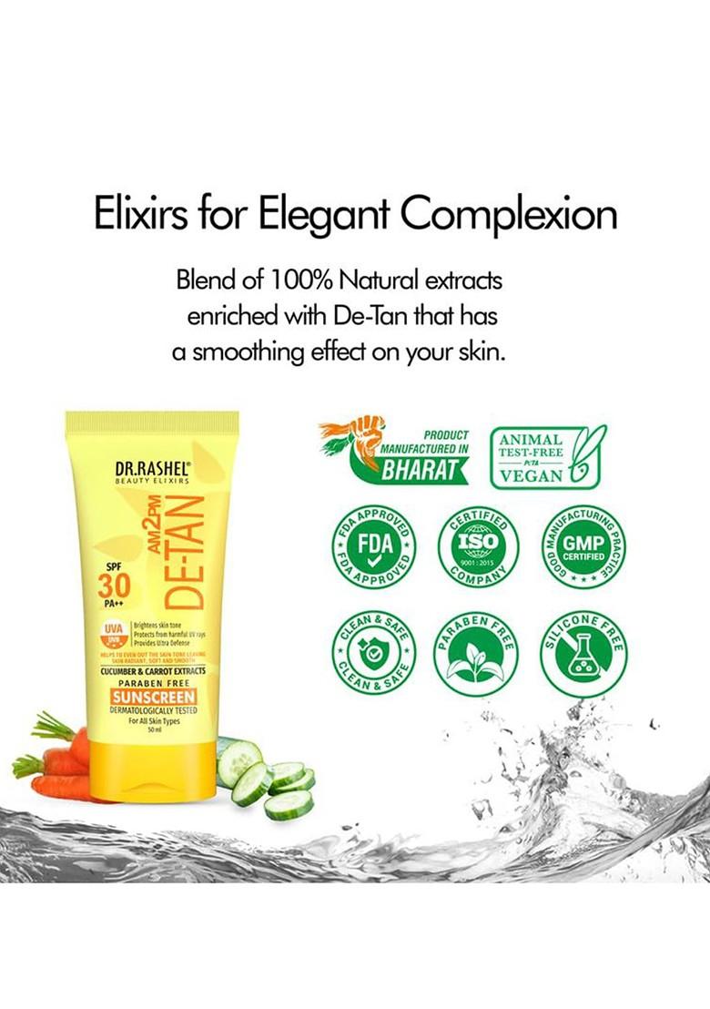 Dr Rashel De Tan Spf 30 Pa With Cucumber For Face Body Sunscreen 50 Ml