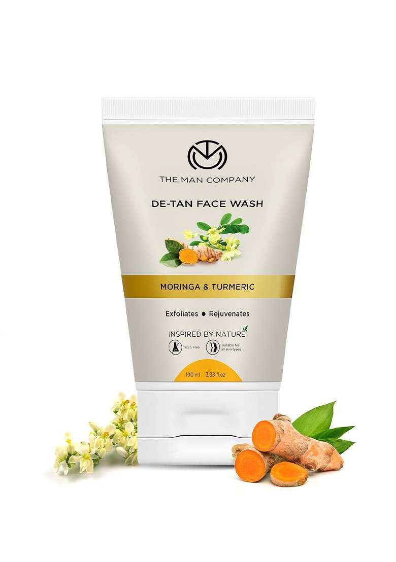 The Man Company Men De Tan Face Wash With Moringa Turmeric 100Ml - Indya