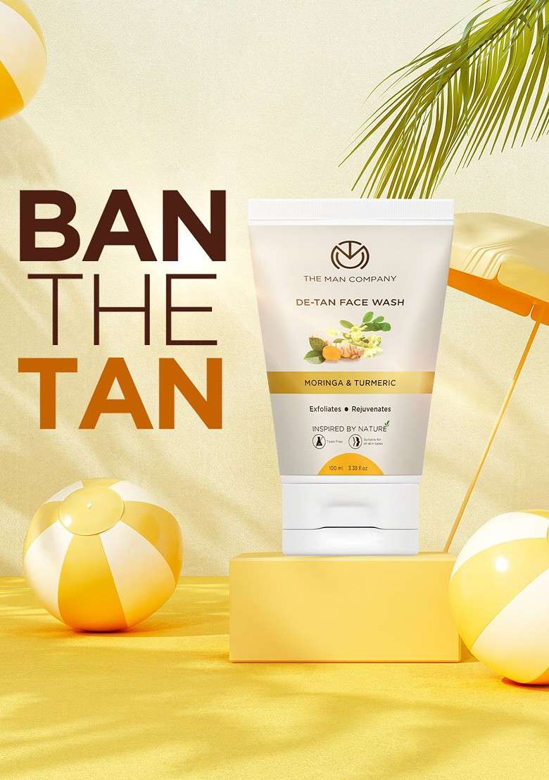 The Man Company Men De Tan Face Wash With Moringa Turmeric 100Ml - Indya