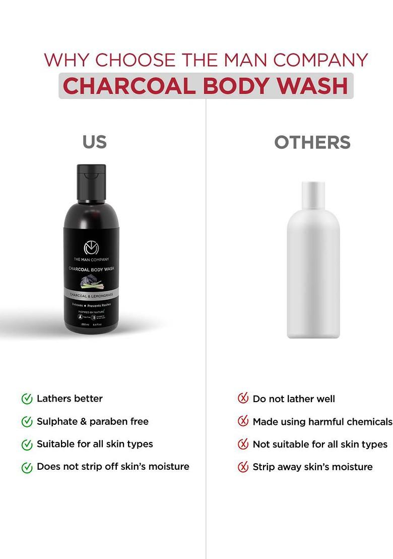 The Man Company Lemongrass Cinnamon Charcoal Body Wash 250 Ml