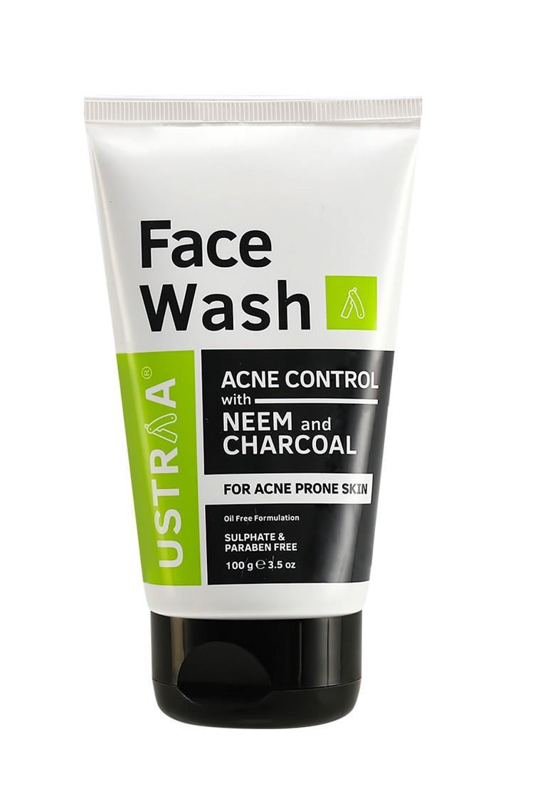 Ustraa Men Acne Control Oil Neem Charcoal Face Wash 100G