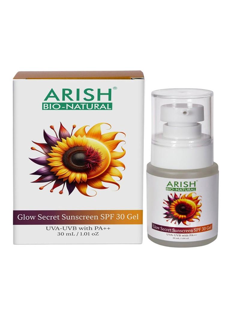 Arish Bio Natural Aloevera Glow Secret Sunscreen With Spf 30 Gel Pa Ml