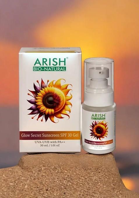 Arish Bio Natural Aloevera Glow Secret Sunscreen With Spf 30 Gel Pa Ml