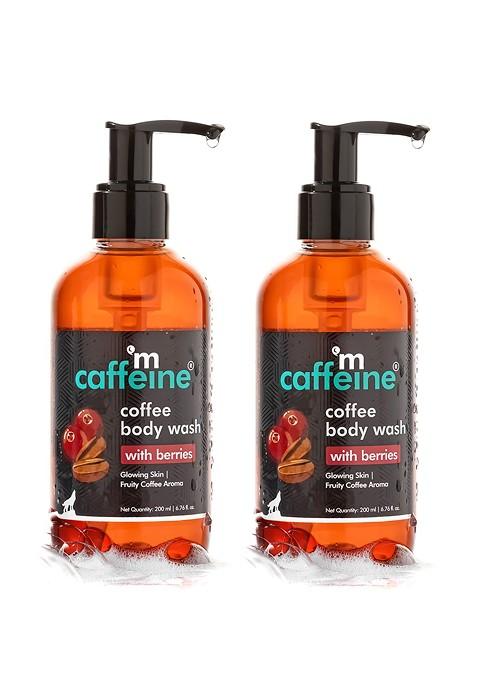 Mcaffeine Set Of 2 Coffee Body Wash With Berries For Glowing Skin 200Ml Each