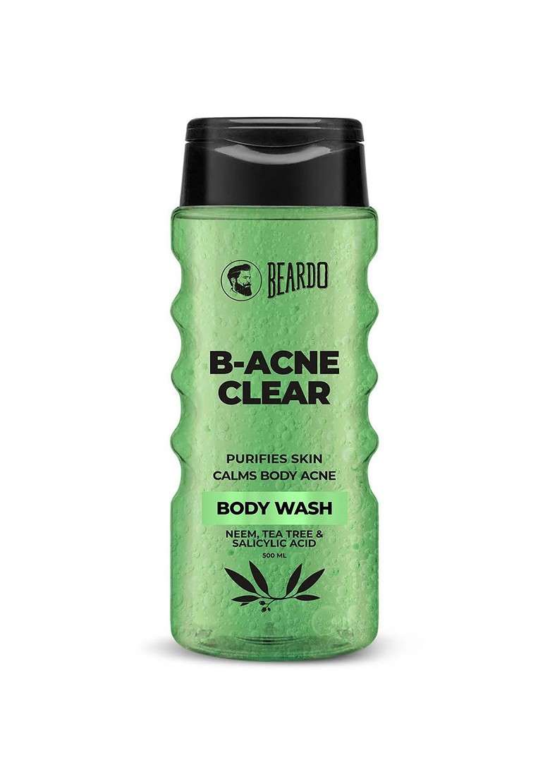 Beardo B Acne Clear Body Wash With Neem Tea Tree Salicylic Acid 500 Ml - Indya