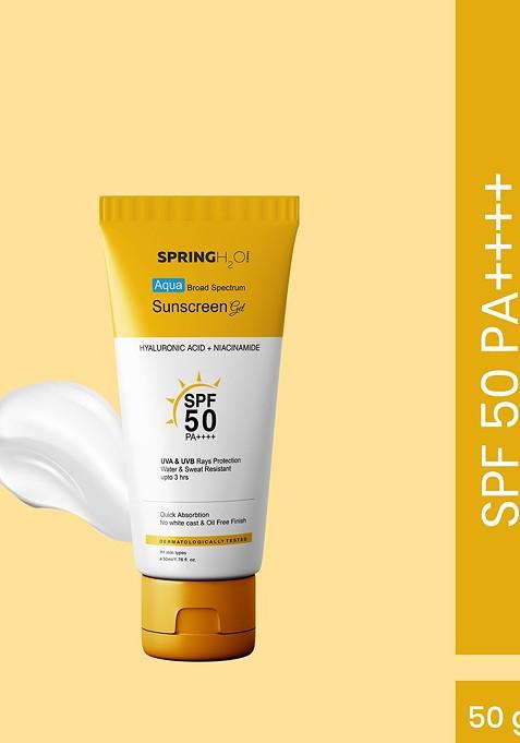 Spring H2O Sunscreen Spf 50 Pa With Hyaluronic Acid Niacinamide Ml