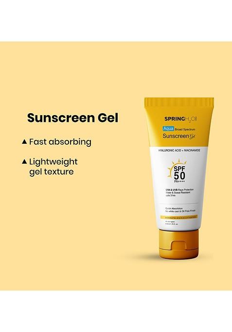 Spring H2O Sunscreen Spf 50 Pa With Hyaluronic Acid Niacinamide Ml