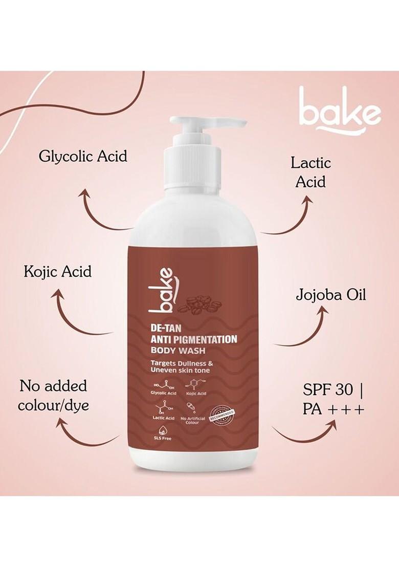 Bake De Tan Anti Pigmentation Body Wash With Glycolic Lactic Acid 250 Ml