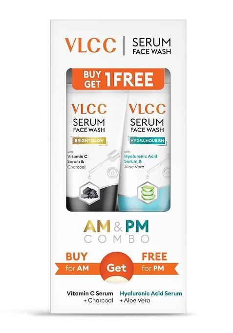 Vlcc Vitamin C Charcoal Serum Facewash For Am Aloe Vera Pm